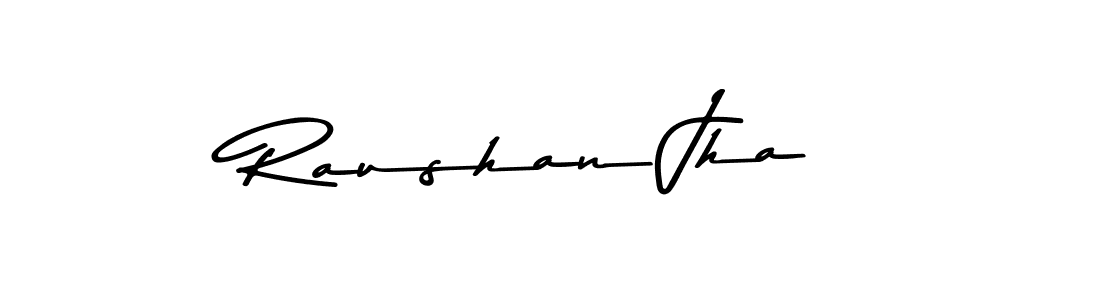 How to make Raushan Jha name signature. Use Asem Kandis PERSONAL USE style for creating short signs online. This is the latest handwritten sign. Raushan Jha signature style 9 images and pictures png