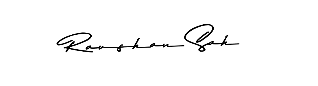 Make a beautiful signature design for name Raushan Sah. With this signature (Asem Kandis PERSONAL USE) style, you can create a handwritten signature for free. Raushan Sah signature style 9 images and pictures png