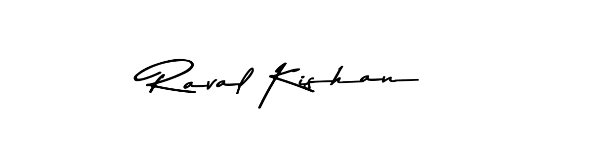 Make a beautiful signature design for name Raval Kishan. With this signature (Asem Kandis PERSONAL USE) style, you can create a handwritten signature for free. Raval Kishan signature style 9 images and pictures png