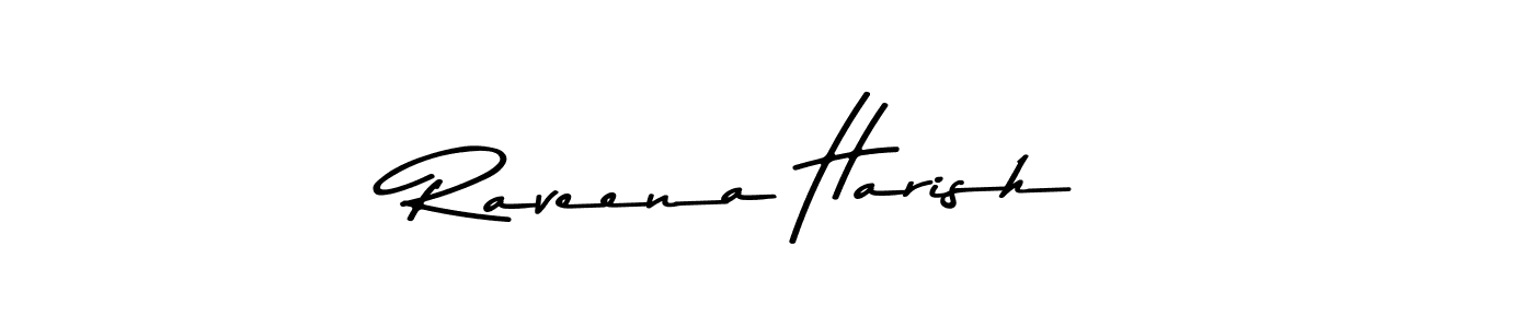 Also You can easily find your signature by using the search form. We will create Raveena Harish name handwritten signature images for you free of cost using Asem Kandis PERSONAL USE sign style. Raveena Harish signature style 9 images and pictures png