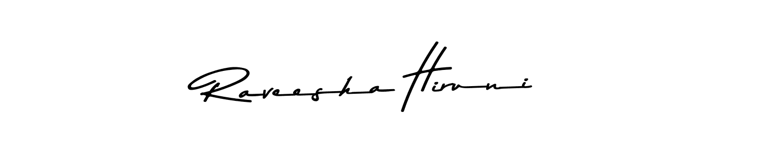 Make a beautiful signature design for name Raveesha Hiruni. With this signature (Asem Kandis PERSONAL USE) style, you can create a handwritten signature for free. Raveesha Hiruni signature style 9 images and pictures png