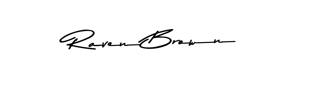 How to make Raven Brown name signature. Use Asem Kandis PERSONAL USE style for creating short signs online. This is the latest handwritten sign. Raven Brown signature style 9 images and pictures png