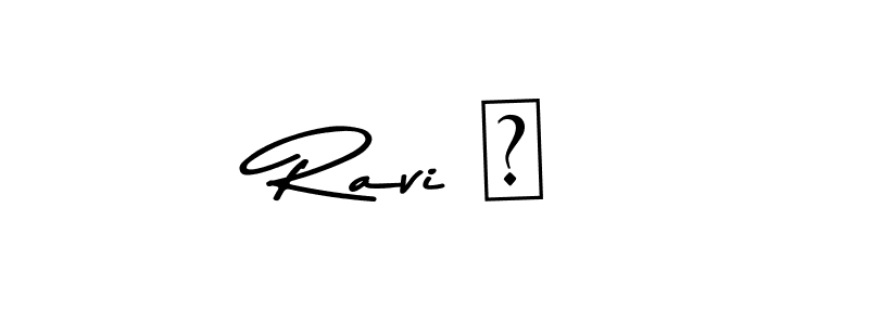Also You can easily find your signature by using the search form. We will create Ravi ❤ name handwritten signature images for you free of cost using Asem Kandis PERSONAL USE sign style. Ravi ❤ signature style 9 images and pictures png
