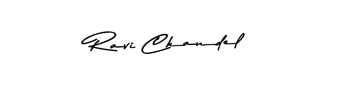 Design your own signature with our free online signature maker. With this signature software, you can create a handwritten (Asem Kandis PERSONAL USE) signature for name Ravi Chandel. Ravi Chandel signature style 9 images and pictures png