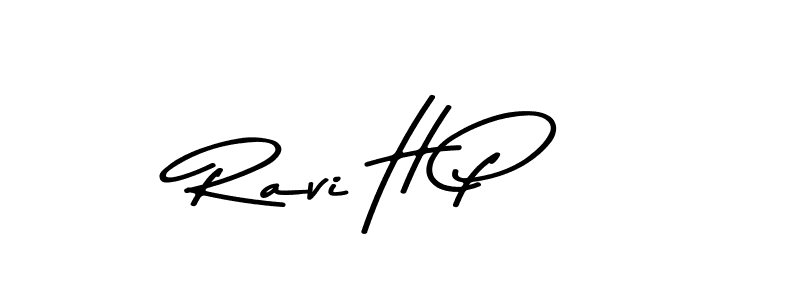 Ravi H P stylish signature style. Best Handwritten Sign (Asem Kandis PERSONAL USE) for my name. Handwritten Signature Collection Ideas for my name Ravi H P. Ravi H P signature style 9 images and pictures png