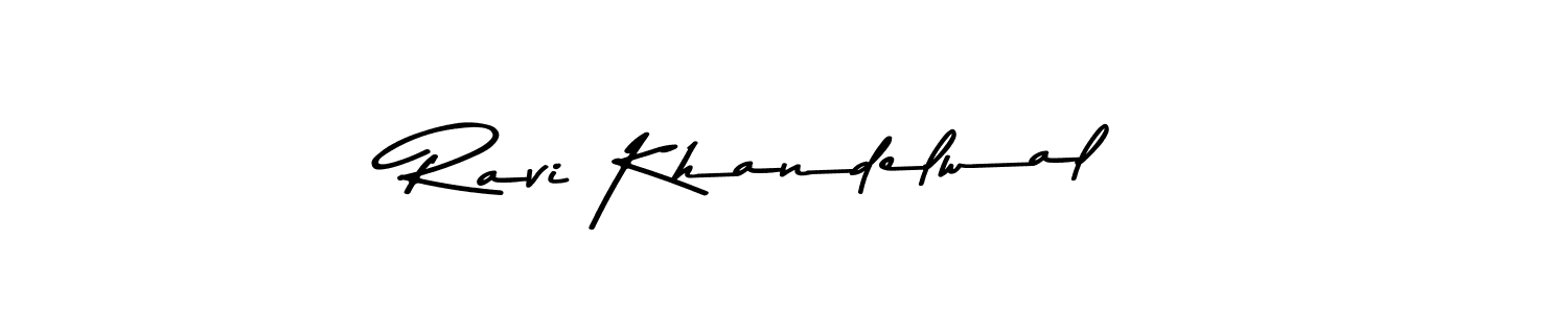 Make a beautiful signature design for name Ravi Khandelwal. With this signature (Asem Kandis PERSONAL USE) style, you can create a handwritten signature for free. Ravi Khandelwal signature style 9 images and pictures png