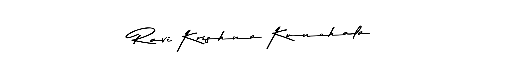 The best way (Asem Kandis PERSONAL USE) to make a short signature is to pick only two or three words in your name. The name Ravi Krishna Kunchala include a total of six letters. For converting this name. Ravi Krishna Kunchala signature style 9 images and pictures png