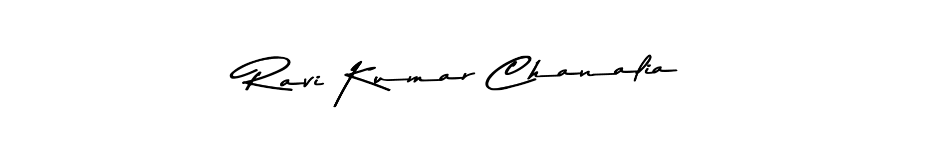 Create a beautiful signature design for name Ravi Kumar Chanalia. With this signature (Asem Kandis PERSONAL USE) fonts, you can make a handwritten signature for free. Ravi Kumar Chanalia signature style 9 images and pictures png