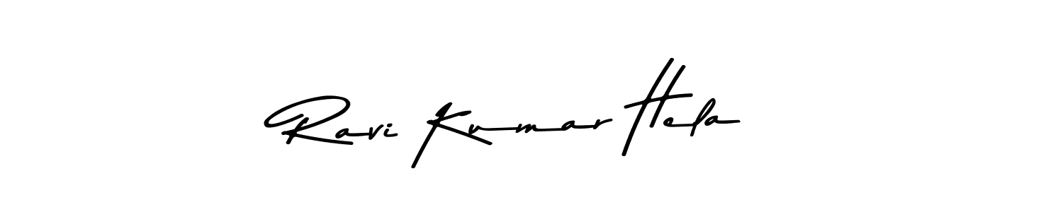 Make a beautiful signature design for name Ravi Kumar Hela. With this signature (Asem Kandis PERSONAL USE) style, you can create a handwritten signature for free. Ravi Kumar Hela signature style 9 images and pictures png