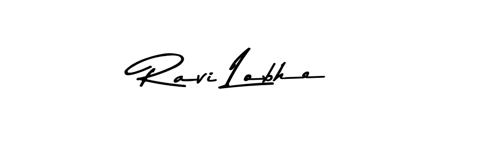 How to make Ravi Lobhe name signature. Use Asem Kandis PERSONAL USE style for creating short signs online. This is the latest handwritten sign. Ravi Lobhe signature style 9 images and pictures png