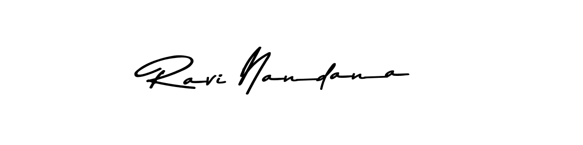 Ravi Nandana stylish signature style. Best Handwritten Sign (Asem Kandis PERSONAL USE) for my name. Handwritten Signature Collection Ideas for my name Ravi Nandana. Ravi Nandana signature style 9 images and pictures png