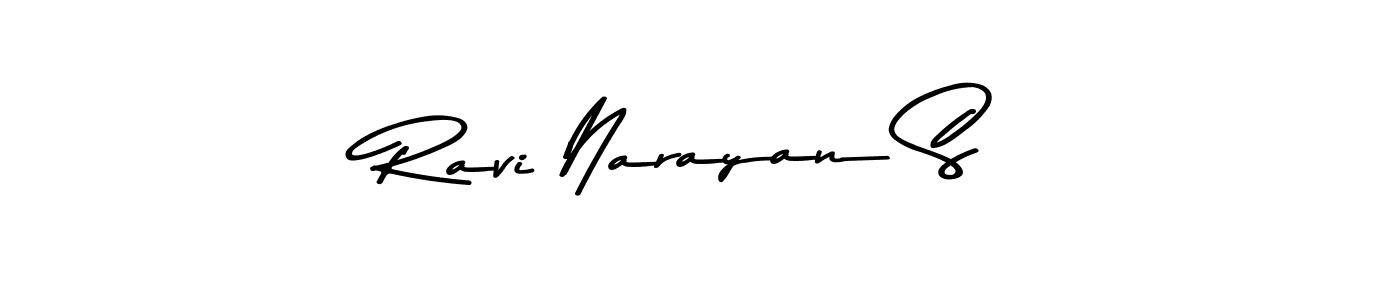 Design your own signature with our free online signature maker. With this signature software, you can create a handwritten (Asem Kandis PERSONAL USE) signature for name Ravi Narayan S. Ravi Narayan S signature style 9 images and pictures png