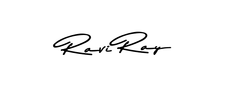 How to make Ravi Ray name signature. Use Asem Kandis PERSONAL USE style for creating short signs online. This is the latest handwritten sign. Ravi Ray signature style 9 images and pictures png