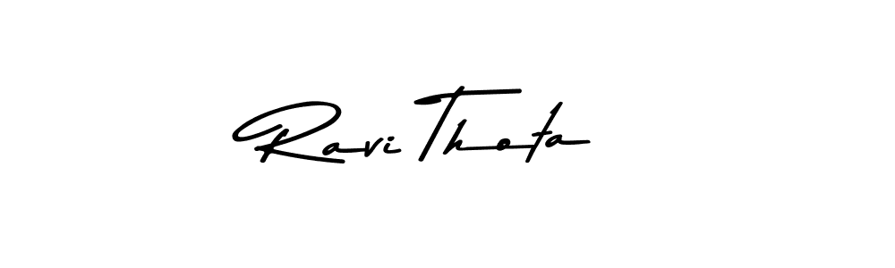 Design your own signature with our free online signature maker. With this signature software, you can create a handwritten (Asem Kandis PERSONAL USE) signature for name Ravi Thota. Ravi Thota signature style 9 images and pictures png