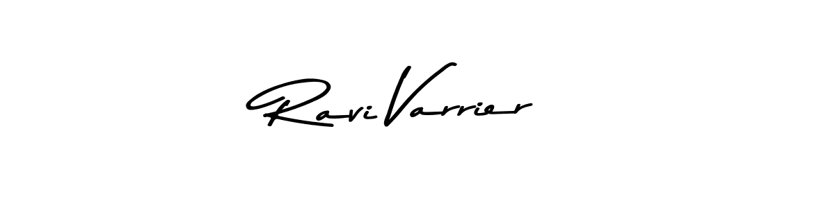 Create a beautiful signature design for name Ravi Varrier. With this signature (Asem Kandis PERSONAL USE) fonts, you can make a handwritten signature for free. Ravi Varrier signature style 9 images and pictures png