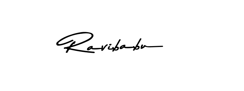 How to make Ravibabu name signature. Use Asem Kandis PERSONAL USE style for creating short signs online. This is the latest handwritten sign. Ravibabu signature style 9 images and pictures png