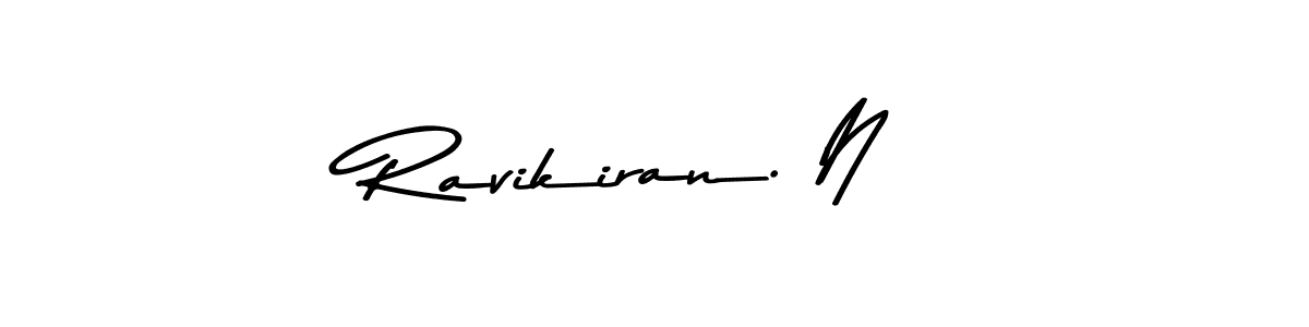 How to make Ravikiran. N name signature. Use Asem Kandis PERSONAL USE style for creating short signs online. This is the latest handwritten sign. Ravikiran. N signature style 9 images and pictures png