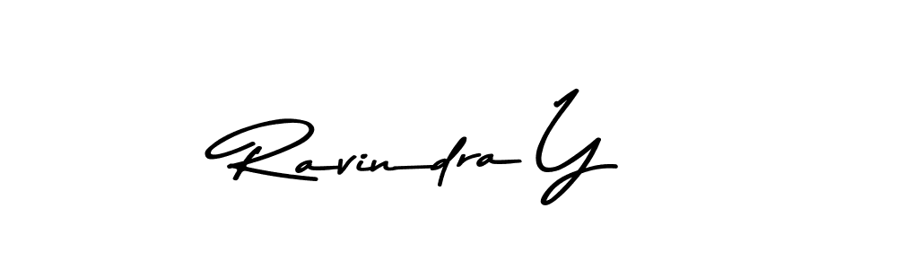 Use a signature maker to create a handwritten signature online. With this signature software, you can design (Asem Kandis PERSONAL USE) your own signature for name Ravindra Y. Ravindra Y signature style 9 images and pictures png