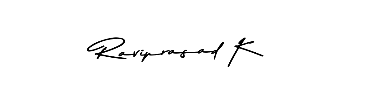 Design your own signature with our free online signature maker. With this signature software, you can create a handwritten (Asem Kandis PERSONAL USE) signature for name Raviprasad K. Raviprasad K signature style 9 images and pictures png