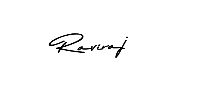 How to make Raviraj name signature. Use Asem Kandis PERSONAL USE style for creating short signs online. This is the latest handwritten sign. Raviraj signature style 9 images and pictures png