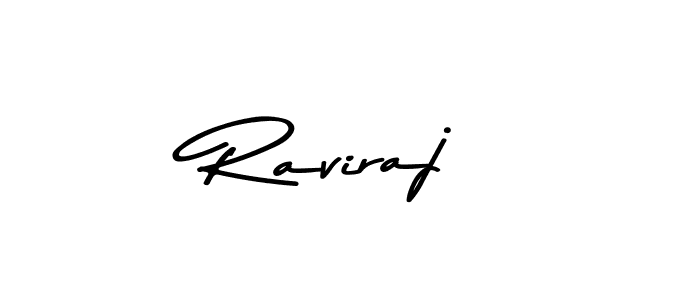 How to make Raviraj name signature. Use Asem Kandis PERSONAL USE style for creating short signs online. This is the latest handwritten sign. Raviraj signature style 9 images and pictures png