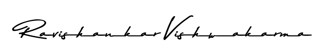 Generate high-definition signature styles for Ravishankar Vishwakarma. The Asem Kandis PERSONAL USE typeface ensures crisp legibility and sophisticated design. Ravishankar Vishwakarma signature style 9 images and pictures png