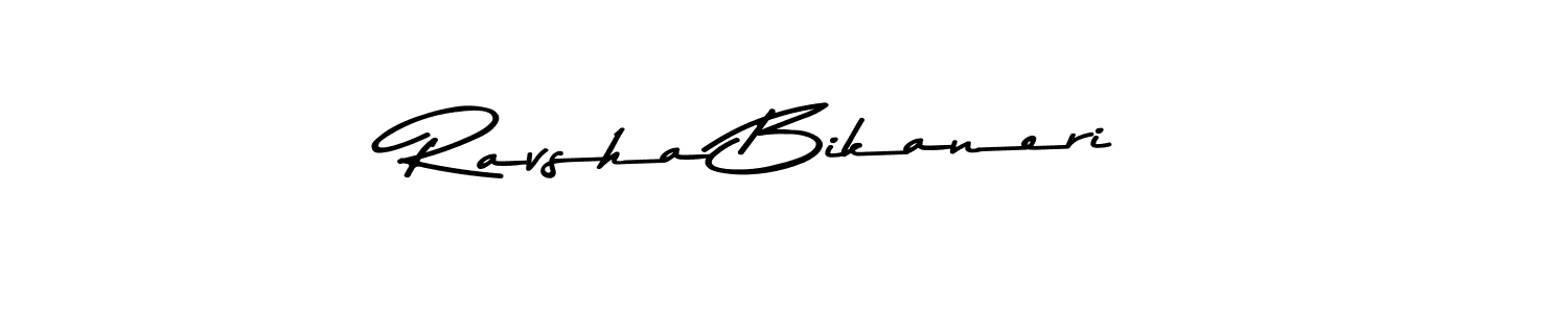 Use a signature maker to create a handwritten signature online. With this signature software, you can design (Asem Kandis PERSONAL USE) your own signature for name Ravsha Bikaneri. Ravsha Bikaneri signature style 9 images and pictures png