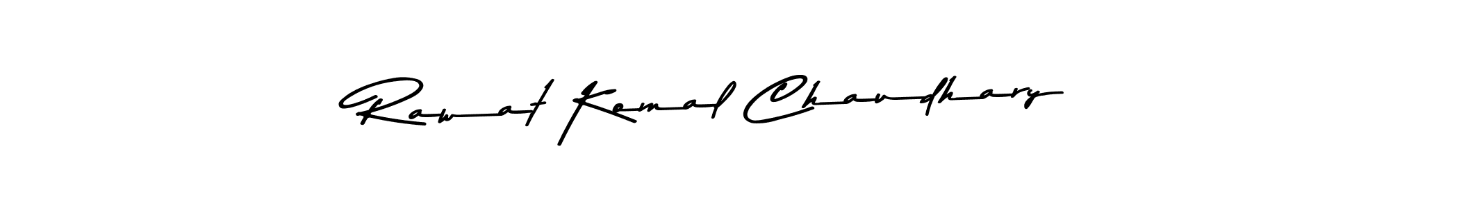 How to make Rawat Komal Chaudhary name signature. Use Asem Kandis PERSONAL USE style for creating short signs online. This is the latest handwritten sign. Rawat Komal Chaudhary signature style 9 images and pictures png