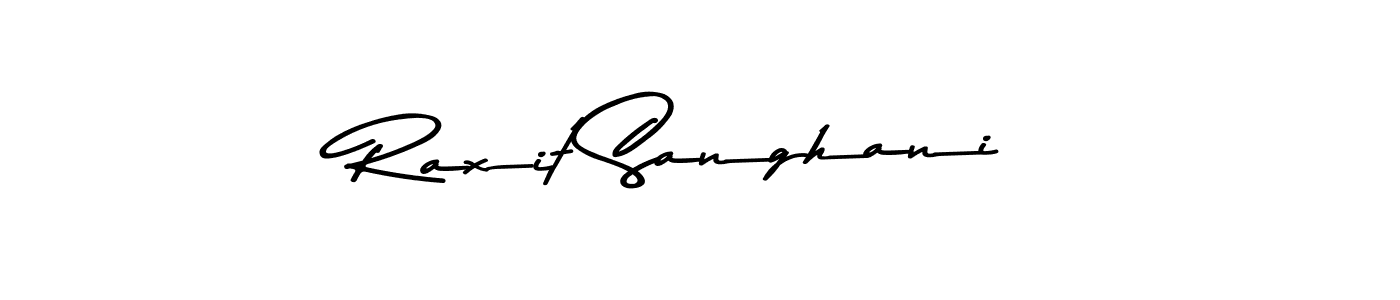if you are searching for the best signature style for your name Raxit Sanghani. so please give up your signature search. here we have designed multiple signature styles  using Asem Kandis PERSONAL USE. Raxit Sanghani signature style 9 images and pictures png