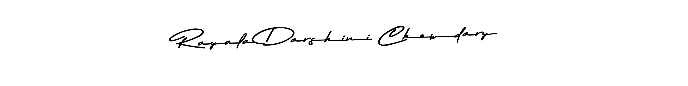 Also You can easily find your signature by using the search form. We will create Rayala Darshini Chowdary name handwritten signature images for you free of cost using Asem Kandis PERSONAL USE sign style. Rayala Darshini Chowdary signature style 9 images and pictures png