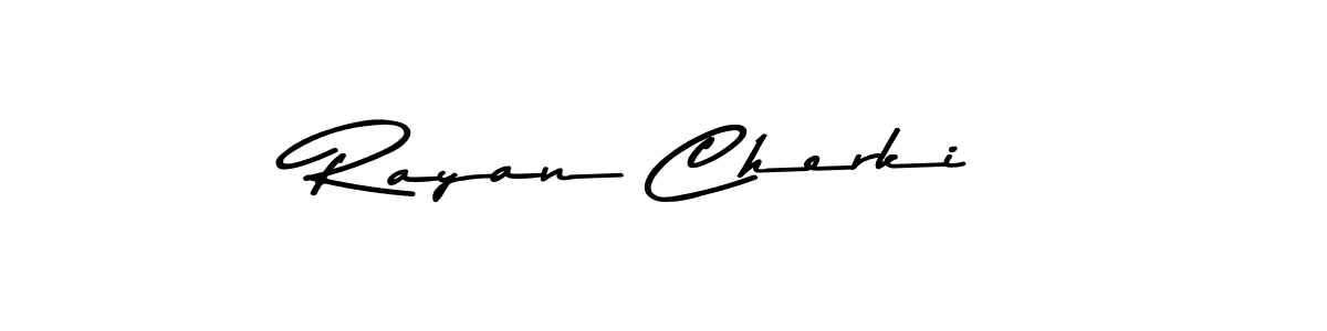 How to make Rayan Cherki name signature. Use Asem Kandis PERSONAL USE style for creating short signs online. This is the latest handwritten sign. Rayan Cherki signature style 9 images and pictures png