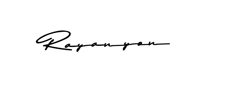 if you are searching for the best signature style for your name Rayanyon. so please give up your signature search. here we have designed multiple signature styles  using Asem Kandis PERSONAL USE. Rayanyon signature style 9 images and pictures png