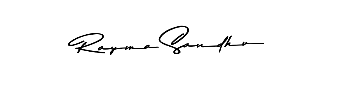 Make a beautiful signature design for name Rayma Sandhu. With this signature (Asem Kandis PERSONAL USE) style, you can create a handwritten signature for free. Rayma Sandhu signature style 9 images and pictures png