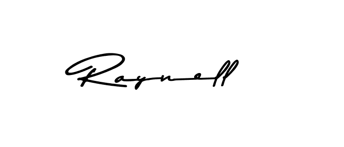 How to make Raynell name signature. Use Asem Kandis PERSONAL USE style for creating short signs online. This is the latest handwritten sign. Raynell signature style 9 images and pictures png