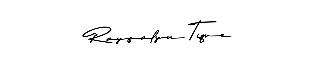 Design your own signature with our free online signature maker. With this signature software, you can create a handwritten (Asem Kandis PERSONAL USE) signature for name Raysalyn Tique. Raysalyn Tique signature style 9 images and pictures png