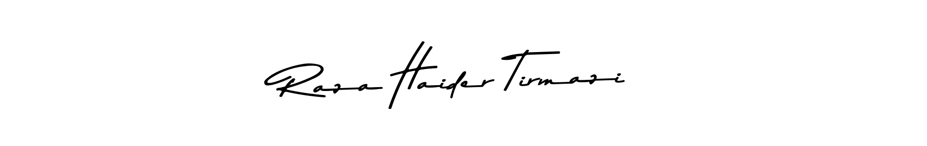 Make a beautiful signature design for name Raza Haider Tirmazi. Use this online signature maker to create a handwritten signature for free. Raza Haider Tirmazi signature style 9 images and pictures png