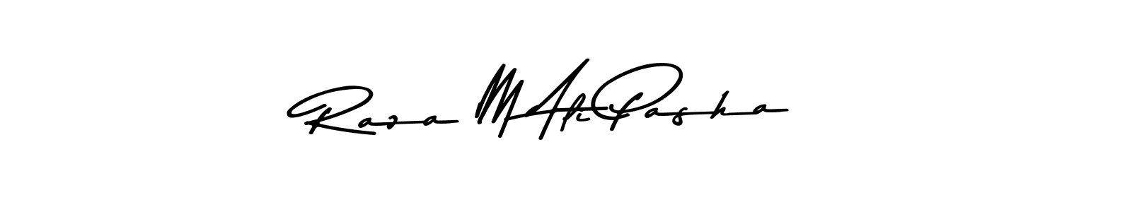 Design your own signature with our free online signature maker. With this signature software, you can create a handwritten (Asem Kandis PERSONAL USE) signature for name Raza M Ali Pasha. Raza M Ali Pasha signature style 9 images and pictures png
