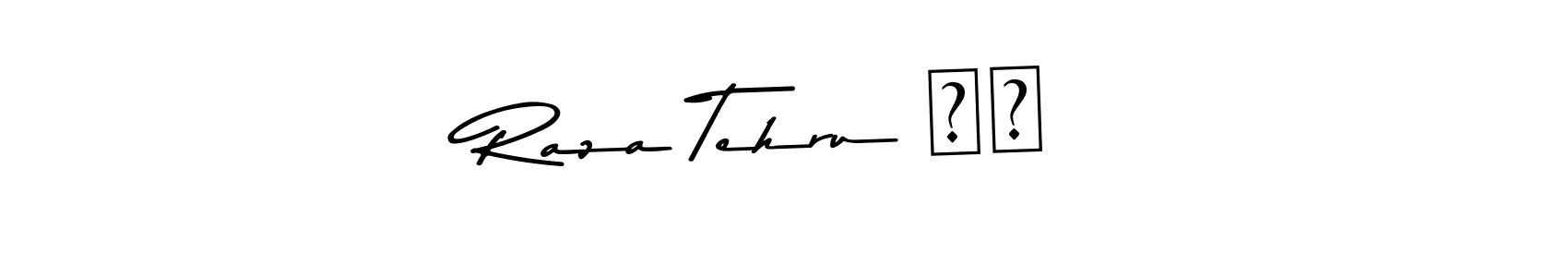 The best way (Asem Kandis PERSONAL USE) to make a short signature is to pick only two or three words in your name. The name Raza Tehru ♥️ include a total of six letters. For converting this name. Raza Tehru ♥️ signature style 9 images and pictures png