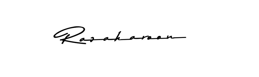 Create a beautiful signature design for name Razaharoon. With this signature (Asem Kandis PERSONAL USE) fonts, you can make a handwritten signature for free. Razaharoon signature style 9 images and pictures png