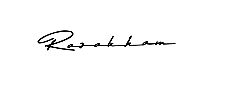 Similarly Asem Kandis PERSONAL USE is the best handwritten signature design. Signature creator online .You can use it as an online autograph creator for name Razakham. Razakham signature style 9 images and pictures png