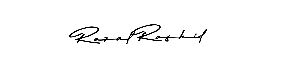 Make a beautiful signature design for name Razal Rashid. Use this online signature maker to create a handwritten signature for free. Razal Rashid signature style 9 images and pictures png