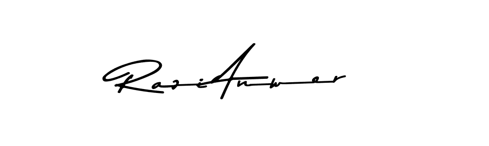 Make a beautiful signature design for name Razi Anwer. With this signature (Asem Kandis PERSONAL USE) style, you can create a handwritten signature for free. Razi Anwer signature style 9 images and pictures png