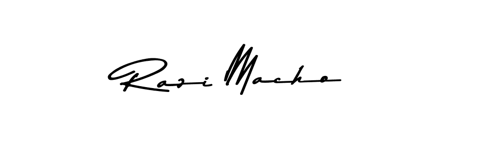 Design your own signature with our free online signature maker. With this signature software, you can create a handwritten (Asem Kandis PERSONAL USE) signature for name Razi Macho. Razi Macho signature style 9 images and pictures png