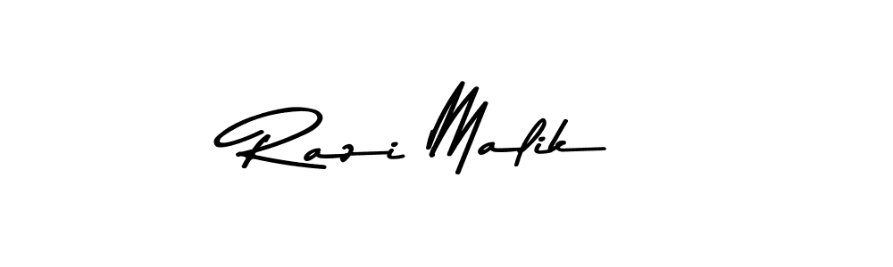 Design your own signature with our free online signature maker. With this signature software, you can create a handwritten (Asem Kandis PERSONAL USE) signature for name Razi Malik. Razi Malik signature style 9 images and pictures png