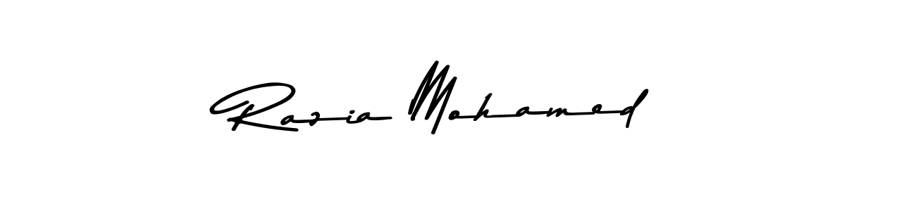 Use a signature maker to create a handwritten signature online. With this signature software, you can design (Asem Kandis PERSONAL USE) your own signature for name Razia Mohamed. Razia Mohamed signature style 9 images and pictures png