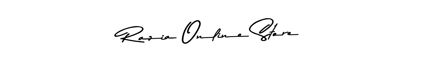 Make a short Razia Online Store signature style. Manage your documents anywhere anytime using Asem Kandis PERSONAL USE. Create and add eSignatures, submit forms, share and send files easily. Razia Online Store signature style 9 images and pictures png