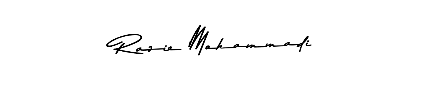 Make a beautiful signature design for name Razie Mohammadi. Use this online signature maker to create a handwritten signature for free. Razie Mohammadi signature style 9 images and pictures png