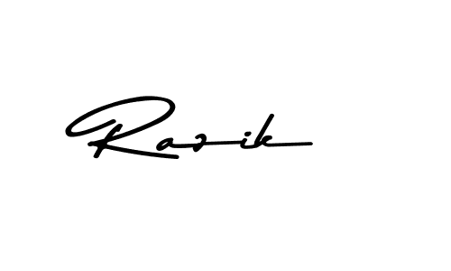 How to make Razik signature? Asem Kandis PERSONAL USE is a professional autograph style. Create handwritten signature for Razik name. Razik signature style 9 images and pictures png