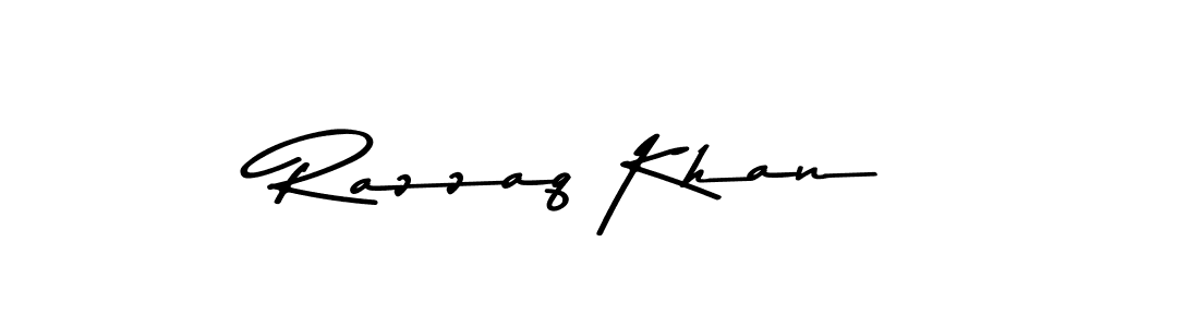 Create a beautiful signature design for name Razzaq Khan. With this signature (Asem Kandis PERSONAL USE) fonts, you can make a handwritten signature for free. Razzaq Khan signature style 9 images and pictures png