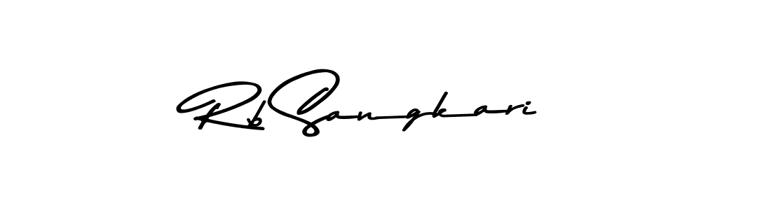 You should practise on your own different ways (Asem Kandis PERSONAL USE) to write your name (Rb Sangkari) in signature. don't let someone else do it for you. Rb Sangkari signature style 9 images and pictures png